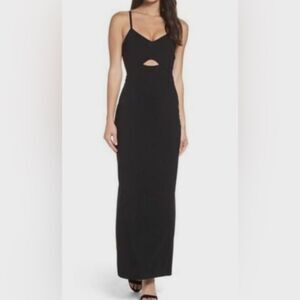 ALI & JAY Step & Repeat Black Bodycon Maxi Dress with Cutout